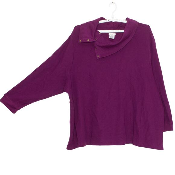 Roaman's Tops - Roamans Top Casual Minimalist Cottage Lagenlook Boho Fall Effortless Comfort 5X